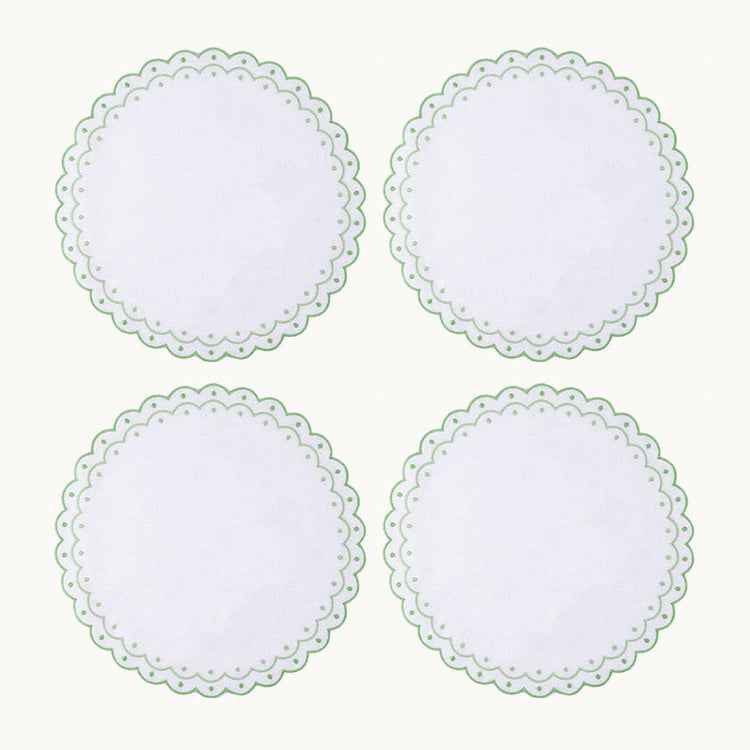 Green Linen Placemats S/4