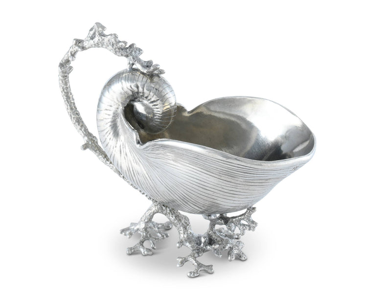 Pewter Nautilus Gravy Boat