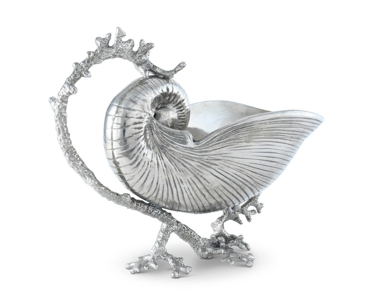 Pewter Nautilus Gravy Boat