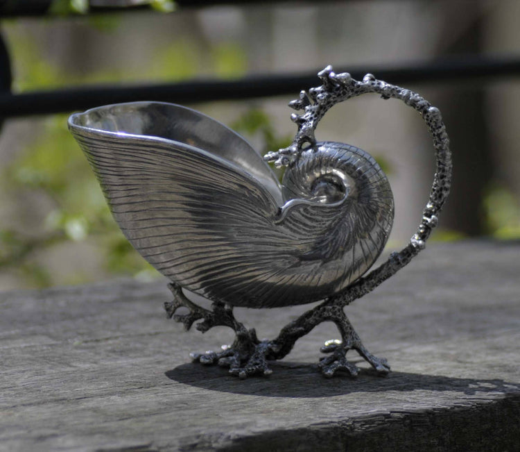 Pewter Nautilus Gravy Boat