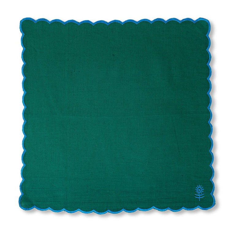 Linen Napkins S/4 - Emerald + Peacock