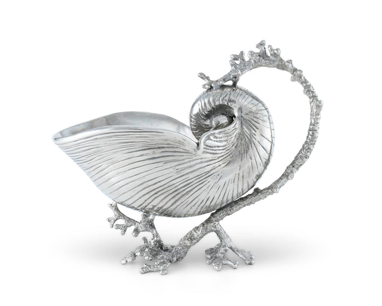 Pewter Nautilus Gravy Boat