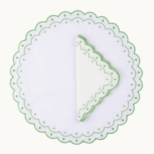 Green Linen Placemats S/4