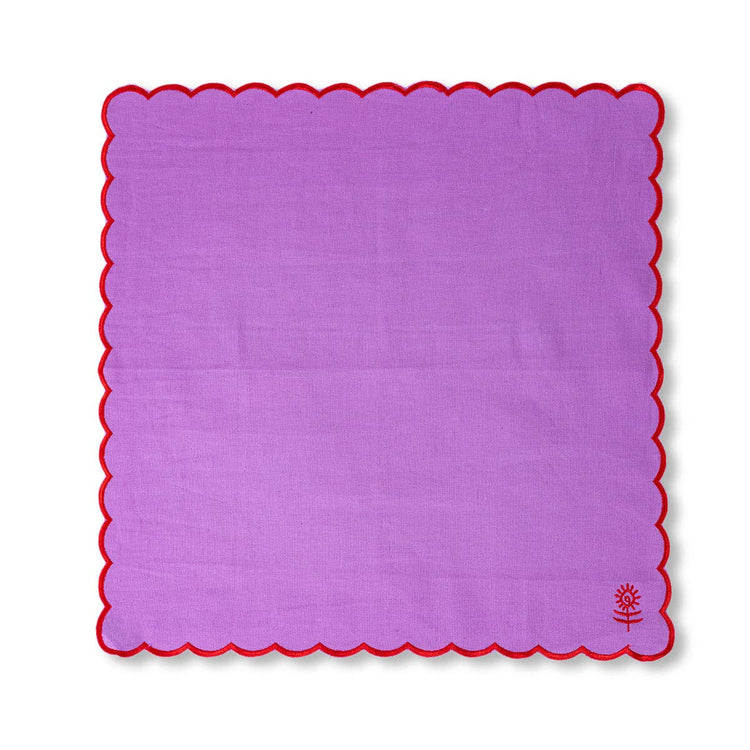 Linen Napkins S/4 - Lilac + Cherry