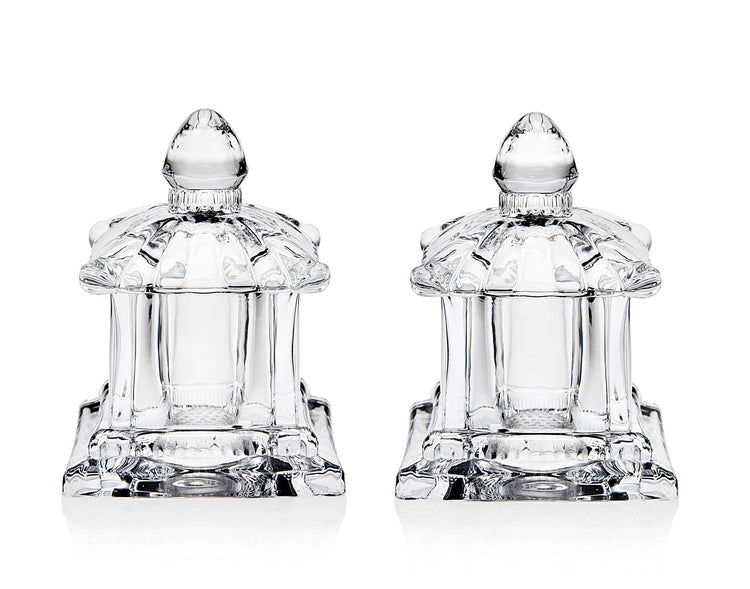 Pagoda Salt & Pepper Set: Non Leaded Crystal