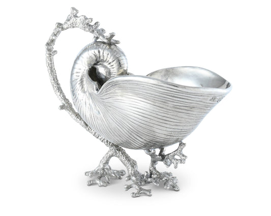 Pewter Nautilus Gravy Boat